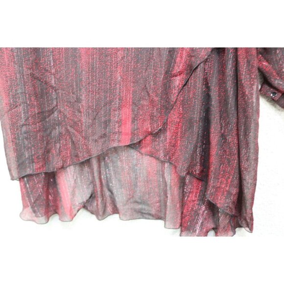 Catherine's Sheer Long Sleeve Wrap Top-Size 5XL-Beaded - Picture 2 of 9